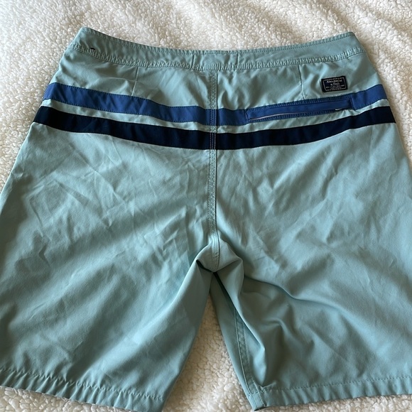 Vintage Abercrombie & Fitch Men's Ocean Blue Swim Shorts Size 32 - Picture 6 of 8